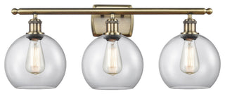 Innovations 516-3W-AB-G122-LED 3 Light Bath Vanity Light, Antique Brass