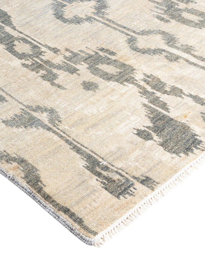 Ikat One-of-a-Kind Handmade Area Rug Gray, 8' 10" x 11' 10"