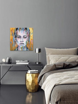 "Through the Rain" Painting Print on Wrapped Canvas, 32"x32"