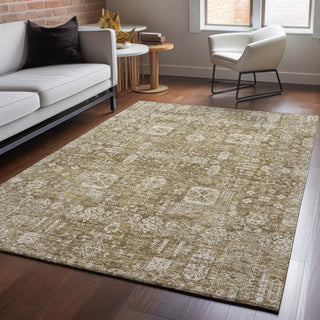 Premium Machine Washable Mayfield AMF637 Brown 3' x 5' Rug
