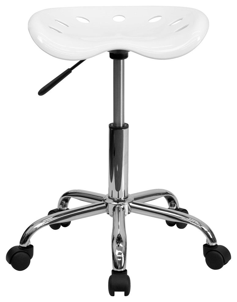 White Plastic Stool LF-214A-WHITE-GG