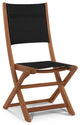 Stella Teak Outdoor Folding Chair in Black