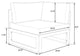 LeisureMod Chelsea 4-Piece Sectional Loveseat Set With Cushions, Beige