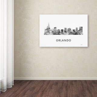 Marlene Watson 'Orlando Florida Skyline' Canvas Art, 24x16