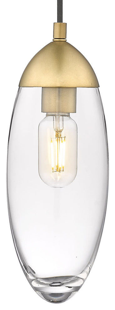 Z-Lite 651P Arden 5"W Mini Pendant - Rubbed Brass