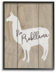 No Probllama Llama Planked Wood Framed Giclee Texturized Art, 16"x20", Framed Gi