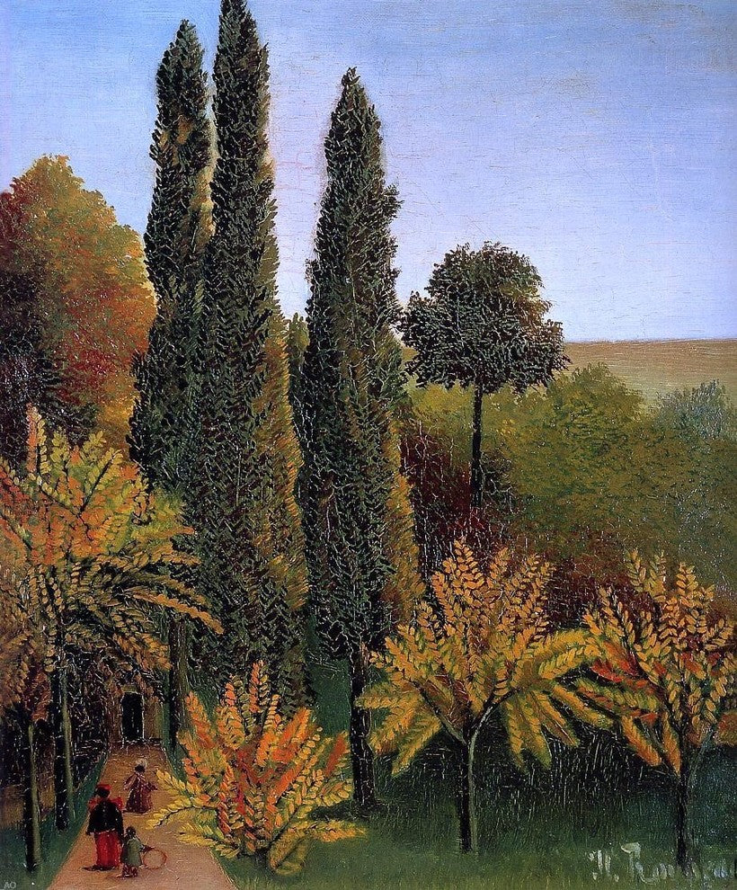 Henri Rousseau Walking in the Parc des Buttes-Chaumont Wall Decal