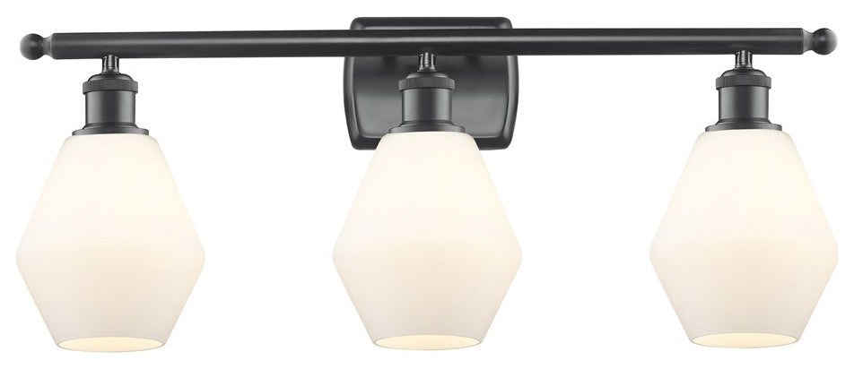 Innovations 516-3W-BK-G651-6-LED 3-Light Bath Vanity Light, Matte Black