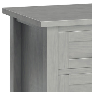 Warm Shaker Solid Wood Bedside Table, Fog Grey