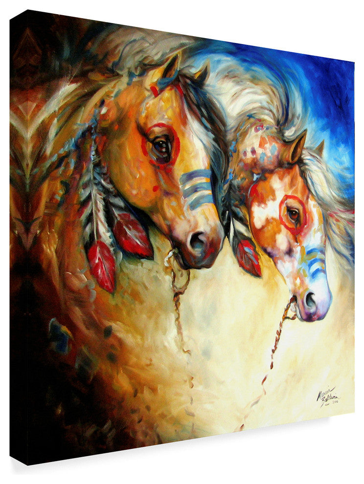 Marcia Baldwin 'Warrior Spirits 2' Canvas Art, 35"x35"