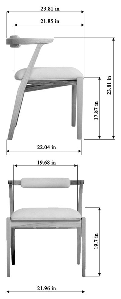 Ellis Dining Chair Brown With Beige Material