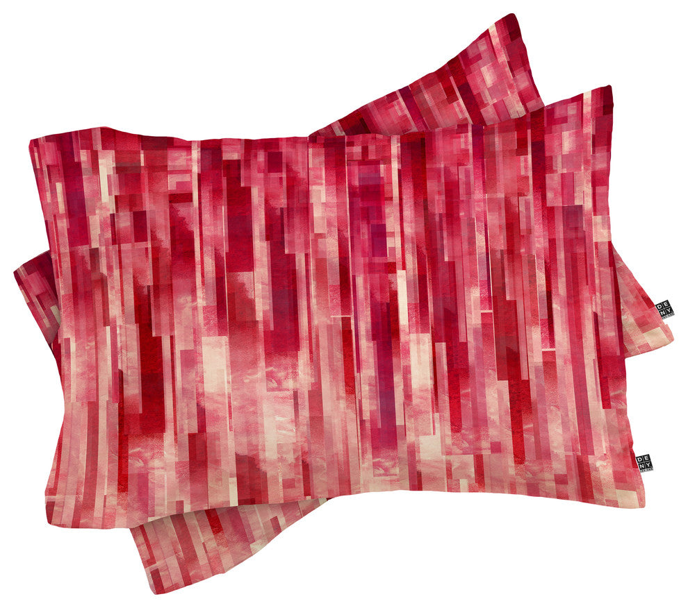 Deny Designs Jacqueline Maldonado Red Rain Pillow Shams, King