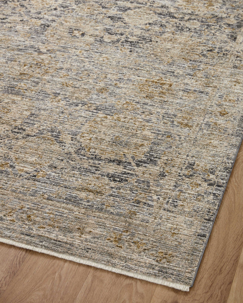 Jean Stoffer x Loloi Katherine Charcoal / Gold 2'-7" x 10'-0" Runner Rug