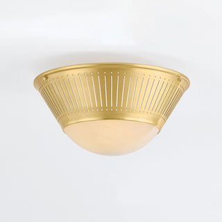 Hudson Valley Lighting Elsmere Flush Mount, Aged Brass