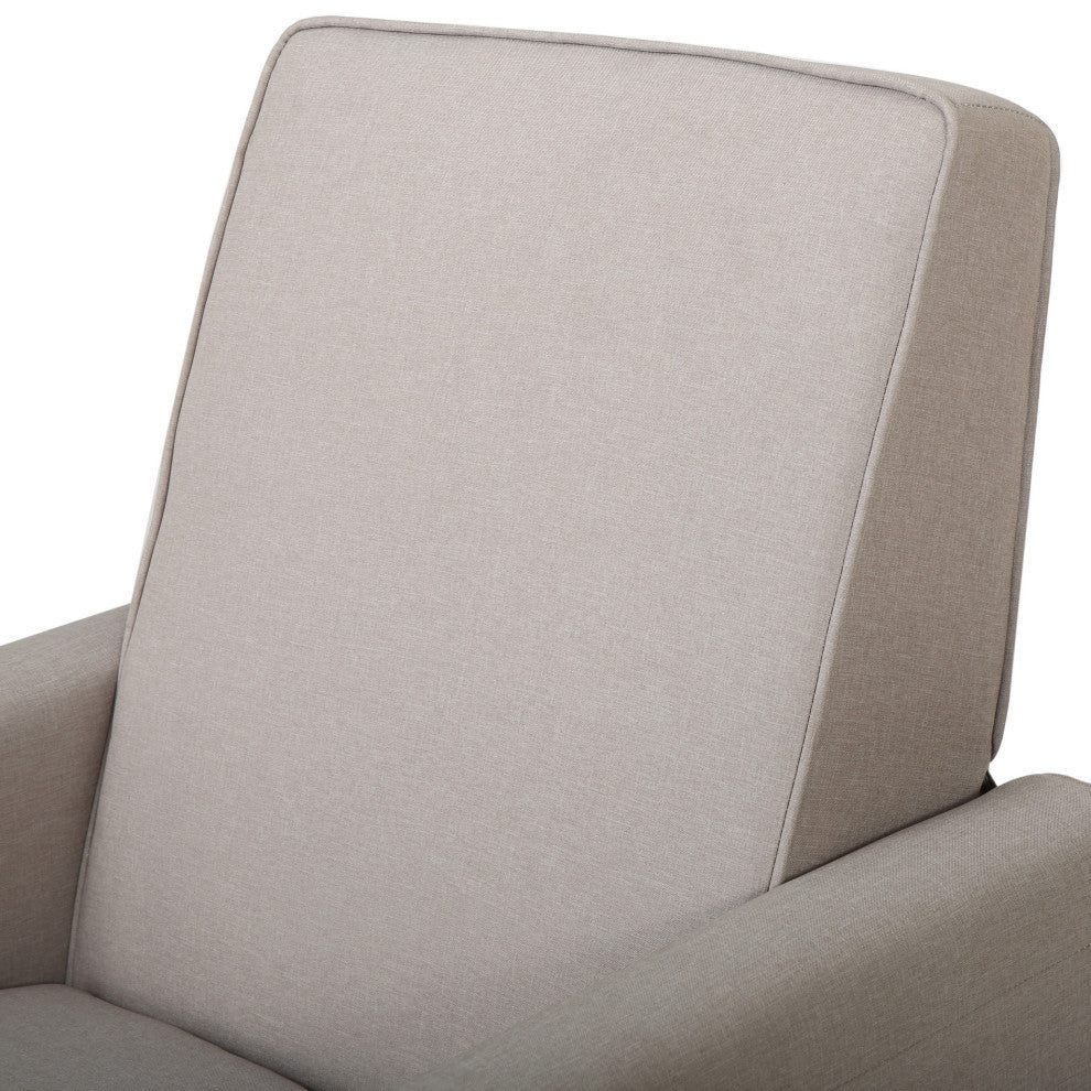 Susan Fabric Recliner, Set of 2, Wheat and Dark Brown