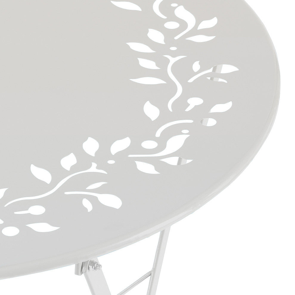 Metal 3-Piece Bistro Set, White