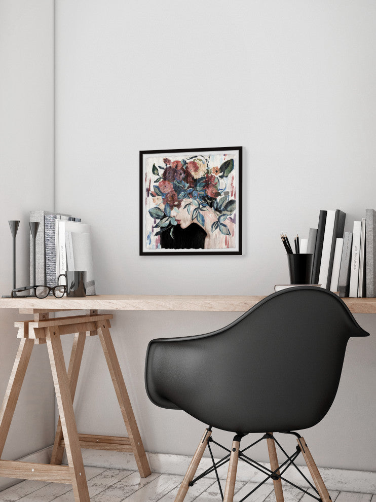 "Obsessed Thoughts" Framed Painting Print, 24x24
