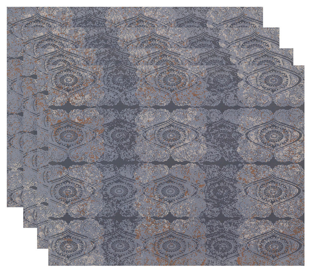 Patina Geometric Print Placemat, Set of 4, Gray