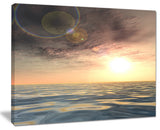 "Dark Sky With Clouds At Sunset" Beach Canvas Wall Art, 20"x12"