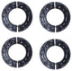 Rustproof Radiator Flange Black Aluminum Powder Coat Collar 4 Pack