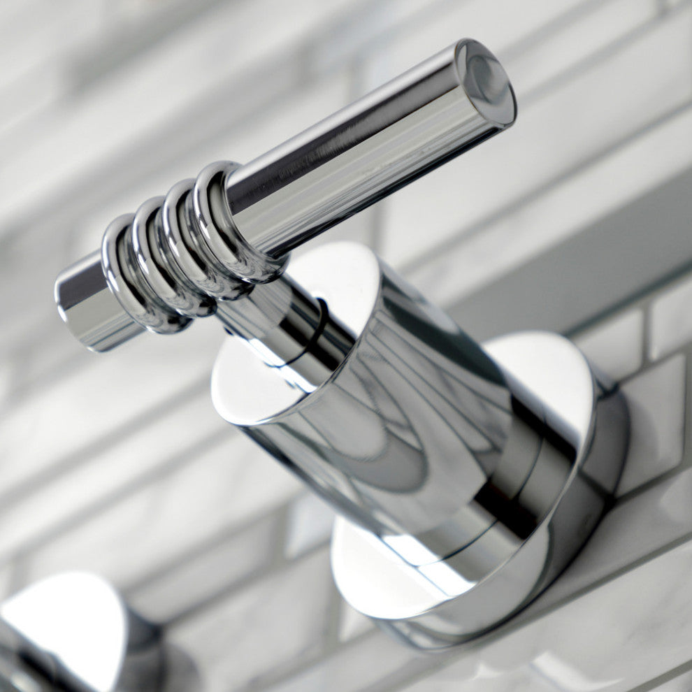 KS8021ML Two-Handle Wall Mount Tub Faucet, Polished Chrome