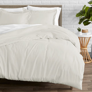 Bare Home Microfiber Duvet Insert & Duvet Cover Set, Ivory, King