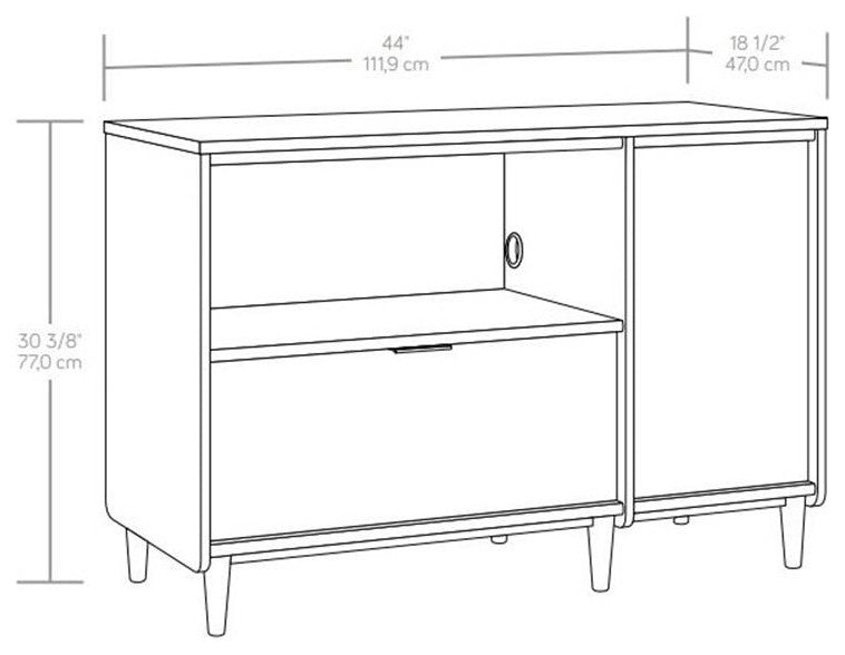 Clifford Place Engineered Wood Credenza in Natural Maple Finish