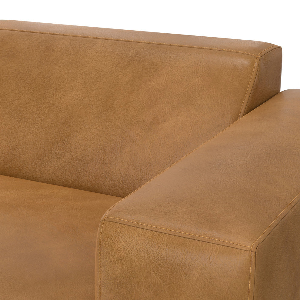 Rex Right-Arm Sofa Module in Genuine Leather