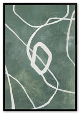 Satin Black 11" x 14" Emerald Whispers Framed Print