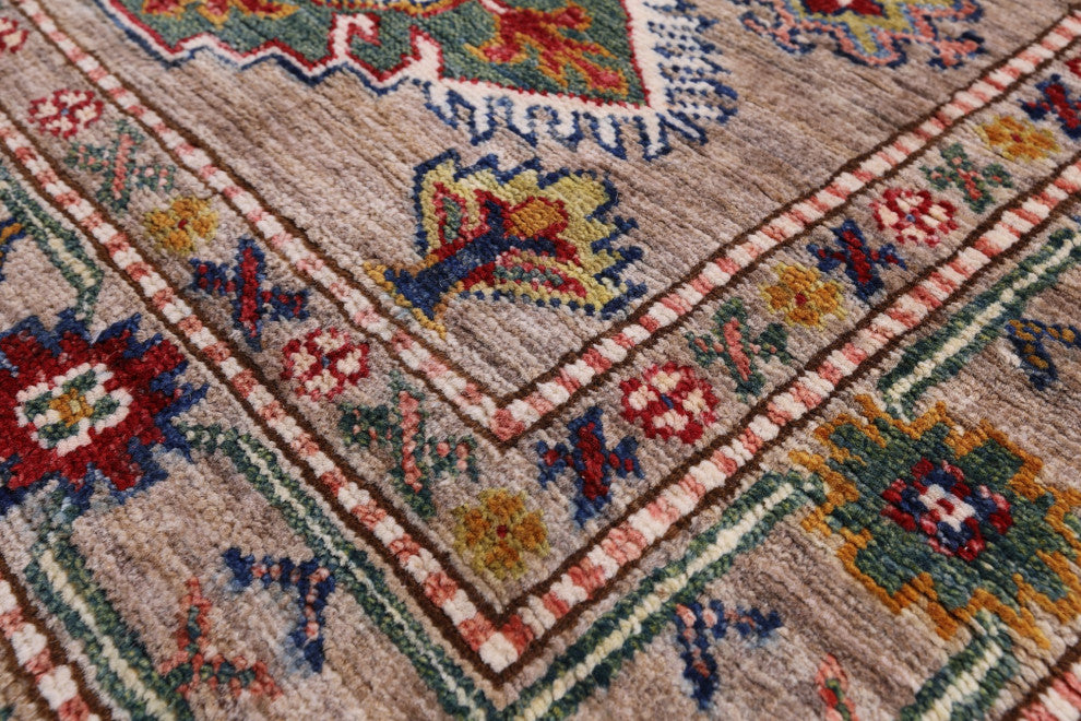 Runner Super Kazak Handmade Rug 2' 7" X 8' 11" Q11231