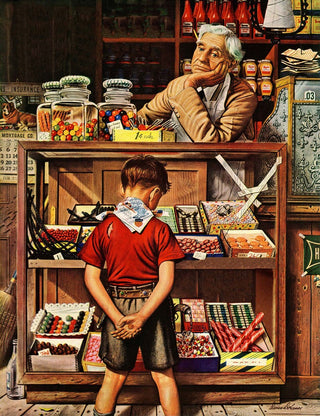 "Penny Candy" Painting Print on Canvas by Stevan Dohanos