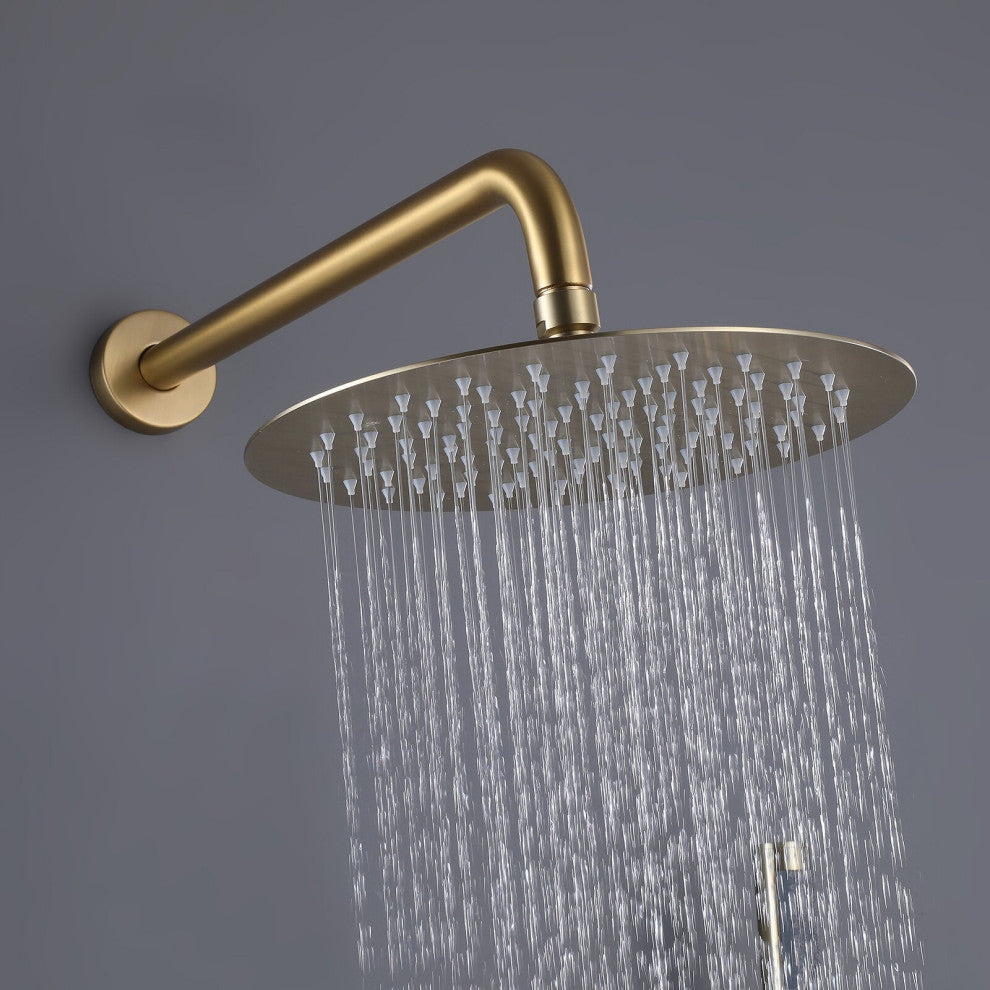 RBROHANT Wall Mount Shower Faucet Set Contain Pressure Balance Shower Valve Kit