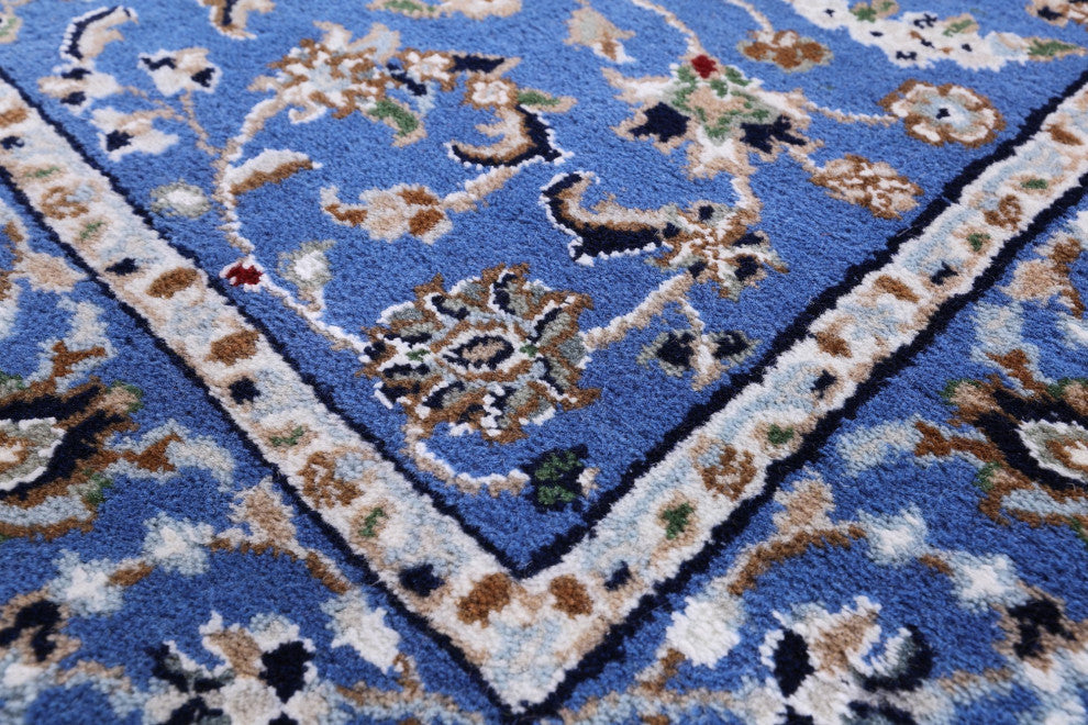 2' 9" X 15' 8" Runner Persian Nain Handmade Wool and Silk Rug Q11635