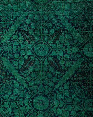 Overdyed, One-of-a-Kind Hand-Knotted Area Rug Green, 12'3"x18'0"