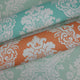 Mikado Damask Wallpaper, Teal, Bolt