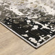 Noble Distressed Abstract Grey/ Ivory Indoor Area Rug, Grey, 3'3"x5'