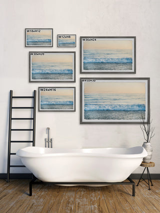 "Watching the Waves" Framed Painting Print, 12x8