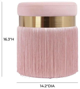 Melody Blush Tasseled Ottoman