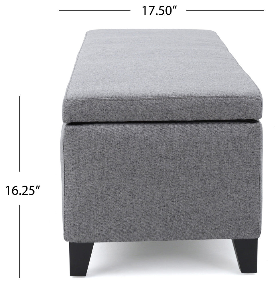 GDF Studio Clor Chic and Modern Storage Ottoman, Oxford Gray