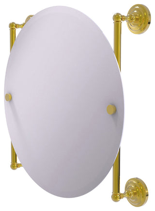 Allied Brass Que New Collection Round Frameless Rail Mounted Mirror