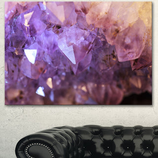 Purple White Natural Amethyst Geode, Large Abstract Canvas Artwork, 60"x28"