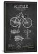 "Bike Charcoal Patent Blueprint" by Aged Pixel, 26"x18"x1.5"