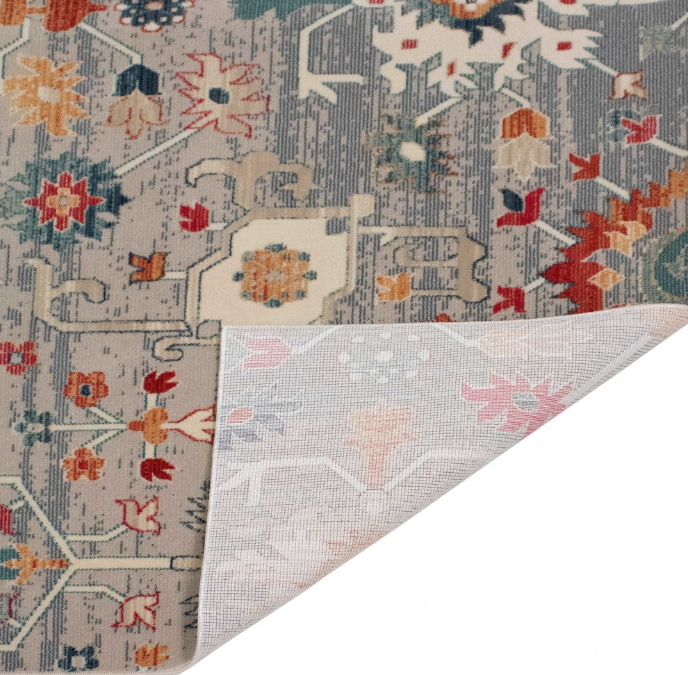 Noori Rug Distressed Herlinda Beige/Blue Runner