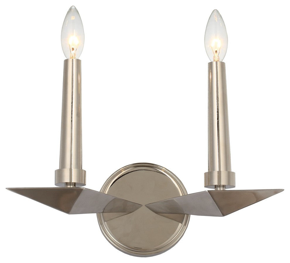 Palmer 2 Light Sconce in Polished Nickel