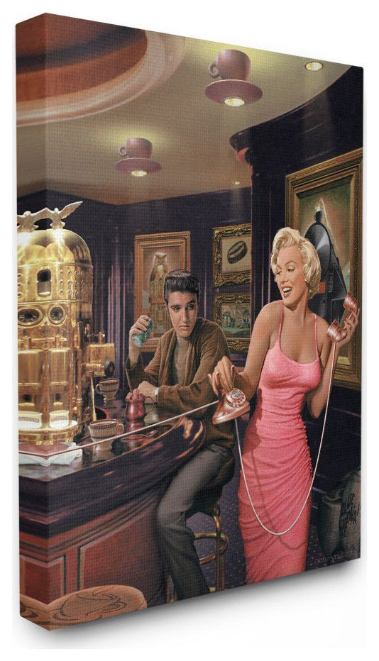 Stupell Industries Coffee Shop Phone Call Vintage Hollywood Movie Star, 30 x 40