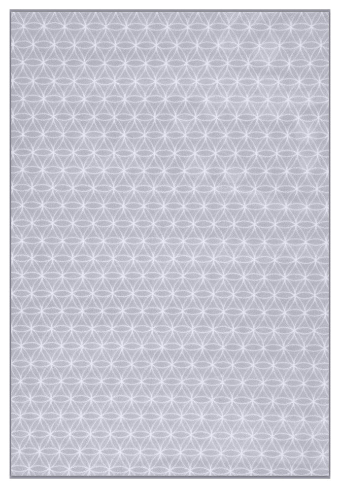 EYELET Soft Tactesse Nylon Area Rug with Anti-Stain Protection, Soft Blue, 6'x9'