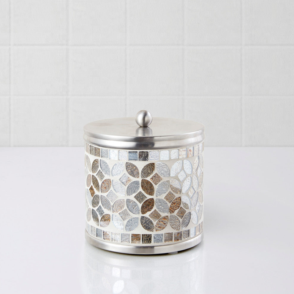 Croscill Seville Mosaic Glass Bathroom Accessories, Jar