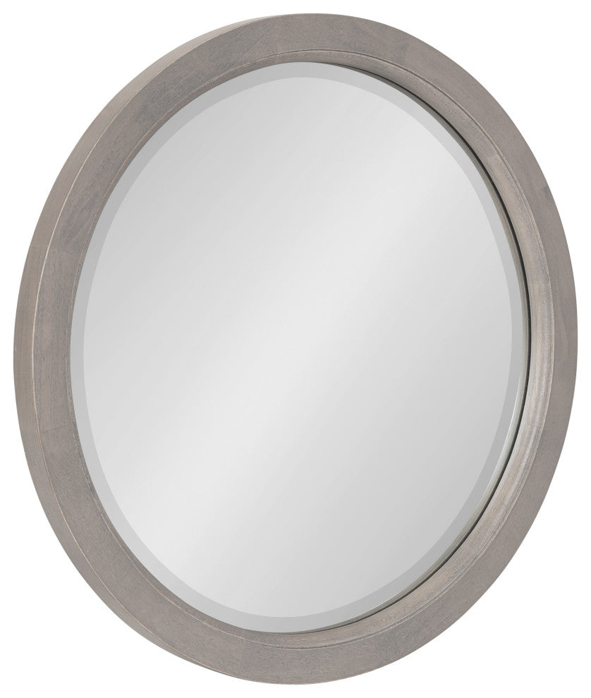 Hogan Round Framed Wall Mirror, Gray 18 Diameter