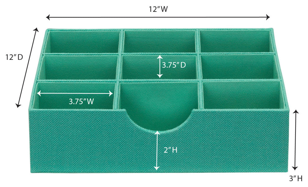 9-Compartment Drawer Organizers