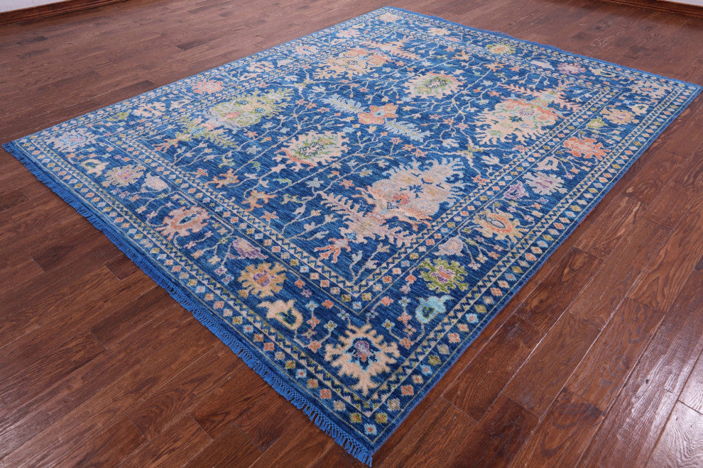 Handmade Turkish Oushak Wool Rug 8' 1" X 10' 0" - Q15660